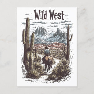Carte Postale Illustration de Wild West Adventure