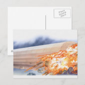 Carte Postale Illustration de Zeppelin éclatant en flammes (Devant / Derrière)