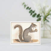 Carte Postale Illustration d'écureuil vintage (Debout devant)