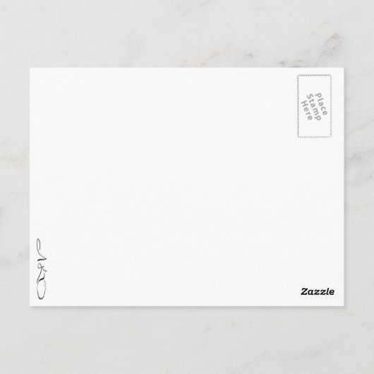 Carte Postale Illustration d'encre de chèvre noire et blanche (Dos)