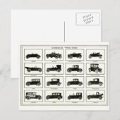 Carte postale - Illustration des automobiles Vinta (Devant / Derrière)