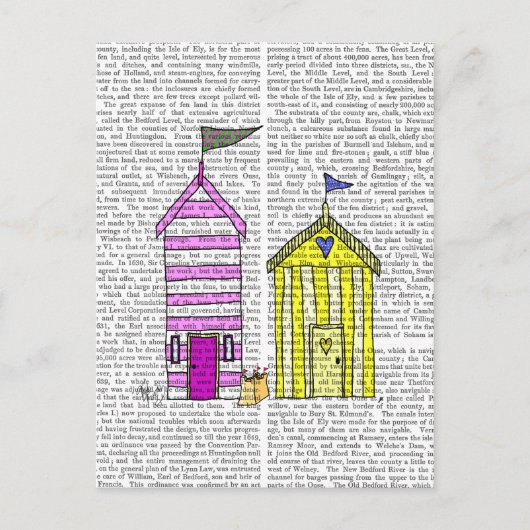 Carte Postale Illustration des Beach Huts 3 (Devant)