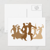 Carte Postale Illustration des danseurs de flamenco (Devant / Derrière)
