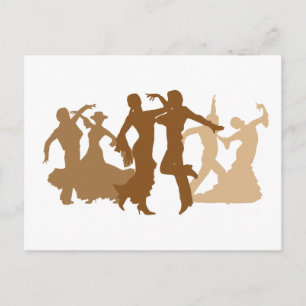 Carte Postale Illustration des danseurs de flamenco