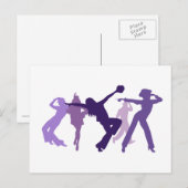 Carte Postale Illustration des danseurs de jazz (Devant / Derrière)
