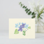 Carte Postale Illustration des fleurs de violet sauvages (Debout devant)