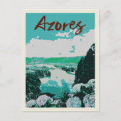 Carte Postale Illustration des îles Açores Lacs volcaniques (Devant)