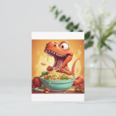 Carte Postale Illustration des nouilles de dinosaure (Debout devant)