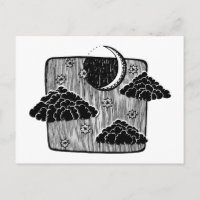 Illustration dessinée à la main du ciel nocturne a