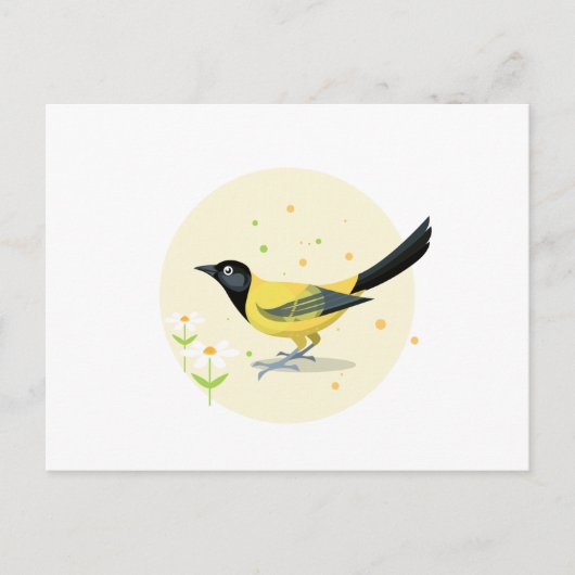 Carte Postale Illustration d'oiseaux (Devant)