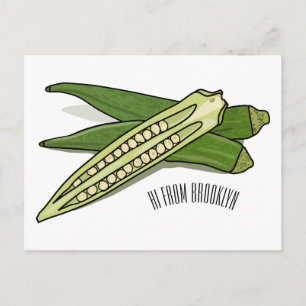 Carte Postale Illustration d'Okra
