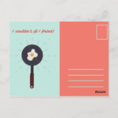 Carte Postale Illustration drôle de bacon aqua (Dos)