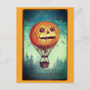 Carte Postale Illustration drôle d'Halloween vintage