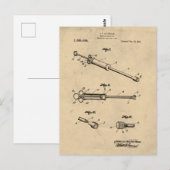 Carte Postale Illustration du brevet de l'injecteur de médecine  (Devant / Derrière)