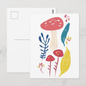 Carte Postale Illustration du champignon mou (Devant / Derrière)