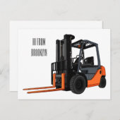 Carte Postale Illustration du chariot élévateur (Devant / Derrière)