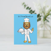 Carte Postale Illustration du chef mignon lion (Debout devant)