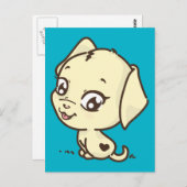 Carte Postale Illustration du chiot mou (Devant / Derrière)
