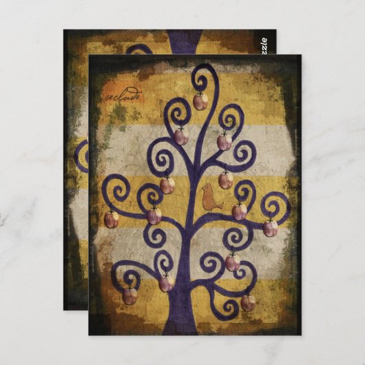 Carte Postale Illustration du concepteur d'objets d'art d'un arb (Devant / Derrière)