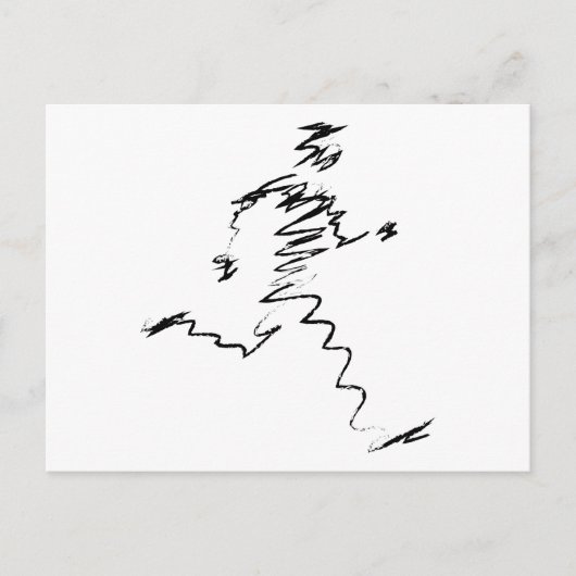 Carte Postale Illustration du cool du coureur (Devant)