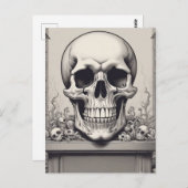 Carte Postale Illustration du crâne (Devant / Derrière)
