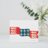 Carte Postale Illustration du drapeau de la guerre de Cent ans a (Debout devant)