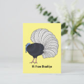 Carte Postale Illustration du faisan de Bulwer (Debout devant)