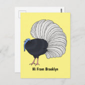 Carte Postale Illustration du faisan de Bulwer (Devant / Derrière)