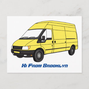 Carte Postale Illustration du fourgonnette de livraison