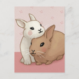 Carte Postale Illustration du lapin mignon