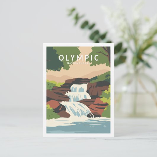 Carte Postale Illustration du lieu de déplacement du parc nation (Debout devant)