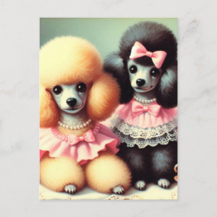Carte Postale Illustration du mignon caniche