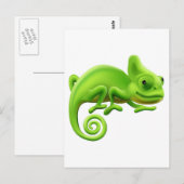 Carte Postale Illustration du mignon Chameleon (Devant / Derrière)