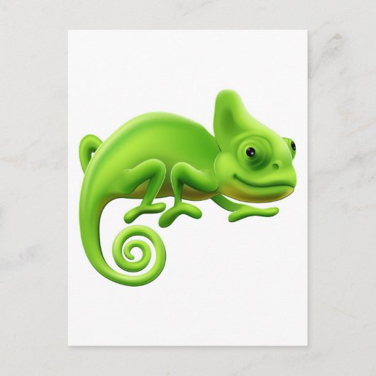 Carte Postale Illustration du mignon Chameleon (Devant)