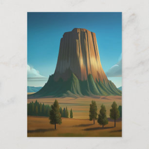 Carte Postale Illustration du monument national de la tour Devil