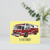 Carte Postale Illustration du moteur à incendie (Debout devant)