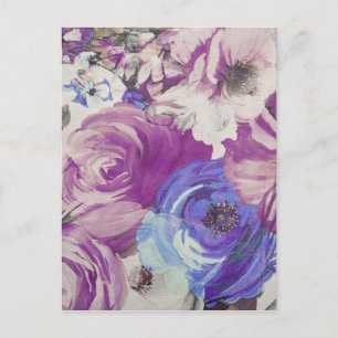 Carte Postale Illustration du Motif des fleurs Roses vintages