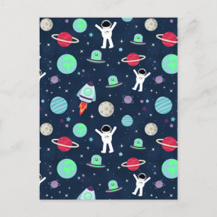 Carte Postale Illustration du Motif spatial