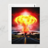 Carte Postale Illustration du nuage de champignons d'explosion n (Devant / Derrière)