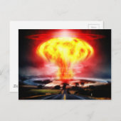 Carte Postale Illustration du nuage de champignons d'explosion n (Devant / Derrière)
