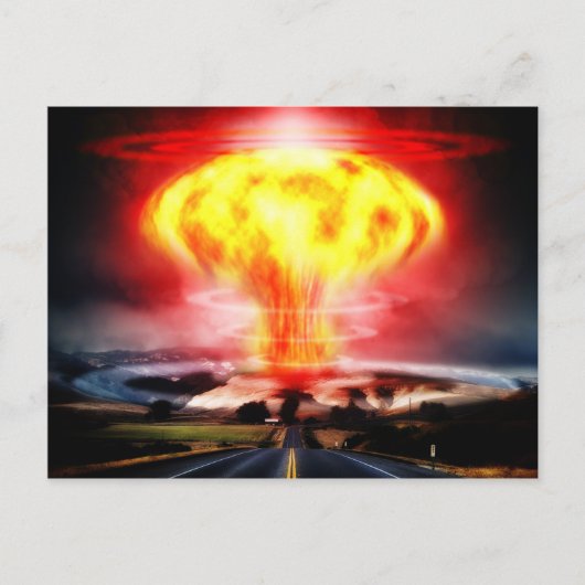 Carte Postale Illustration du nuage de champignons d'explosion n (Devant)