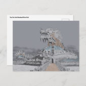 Carte Postale Illustration du parc aquatique abandonné du lac Th (Devant / Derrière)