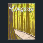 Carte Postale Illustration du parc national du Congaree Voyage V<br><div class="desc">Congaree vectorielle conception. Le parc conserve la plus grande partie de forêt de feuillus de fond des États-Unis.</div>