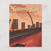 Carte Postale Illustration du parc national Gateway Arch Art de  (Devant)