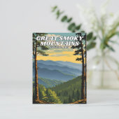 Carte Postale Illustration du parc national Great Smoky Mountain (Debout devant)