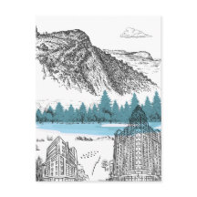 Illustration du pavillon du lac de montagne Paysag