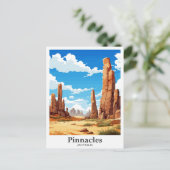 Carte Postale Illustration du portrait de voyage de Pinnacles Au (Debout devant)