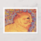 Carte Postale Illustration du profil de chat Louis Wain (Devant)