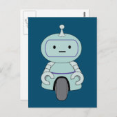 Carte Postale Illustration du robot mignon (Devant / Derrière)