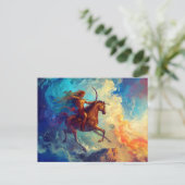 Carte Postale Illustration du Sagittarius Zodiac Sign (Debout devant)